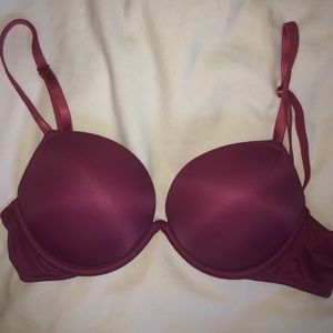 NWOT Dark Mauve VSPINK Super Push Bra